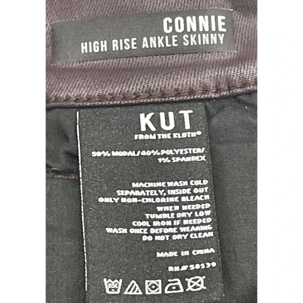 NWT KUT From The Kloth Connie High Rise Ankle Skinny Jeans Purple Women's Size 0